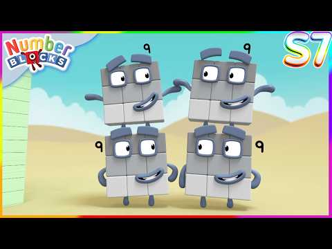 Four's Beach Day | Full Episode - 07x02 | Kids | Numberblocks in Portuguese Brazil