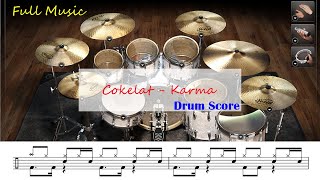 Cokelat - Karma Drum Score Full Music | Partitur Drum | Not Balok Drum | MDS screenshot 2