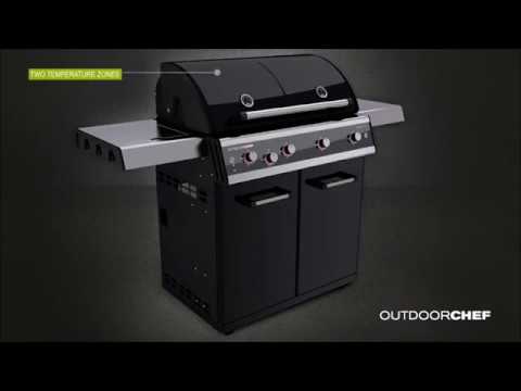 Outdoorchef Dualchef 425 G Ψησταριά Υγραερίου Μαντεμένιας Σχάρας 81.2x44εκ. με 4 Εστίες 16kW