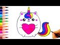 Sevimli Unicorn Kedi Nasıl Çizilir? - How To Draw a Catcorn