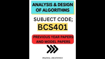 BCS401 Analysis & Design of Algorithms Previous Year Papers (VTU) #ADA #VTUUpdatesToday #2025exams
