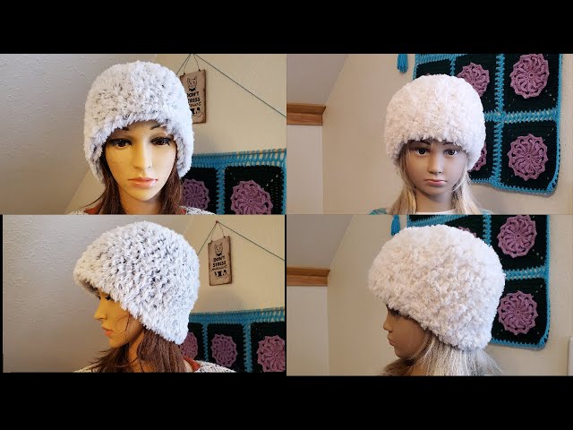 Crochet Adult and Child Faux Fur Hat | How to Crochet With  display picture 3