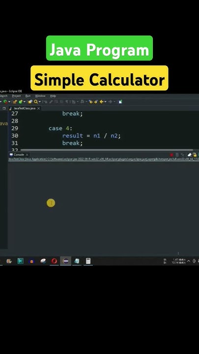 Java Program Simple Calculator in Java #javatutorial - YouTube