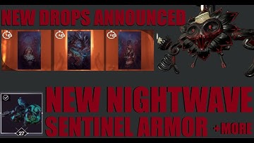 New Warframe FREE Stuff and TWITCH Drops Now + Lvl 28 Nightwave Armor Set