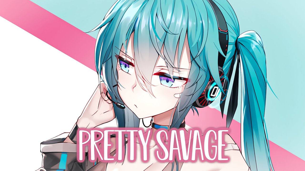 Nightcore - BLACKPINK - Pretty Savage (Lyrics)