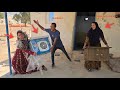 The husband and first wife return home after buying things, and the second wife's anger and jealousy