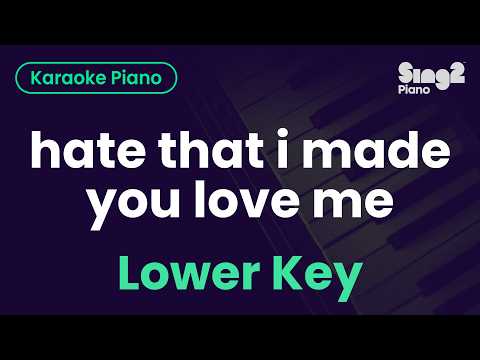 Ariana Grande - hate that i made you love me (Lower Key) Piano Karaoke