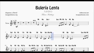 Video thumbnail of "Bulería Lenta Partitura con Notas Flamenco"