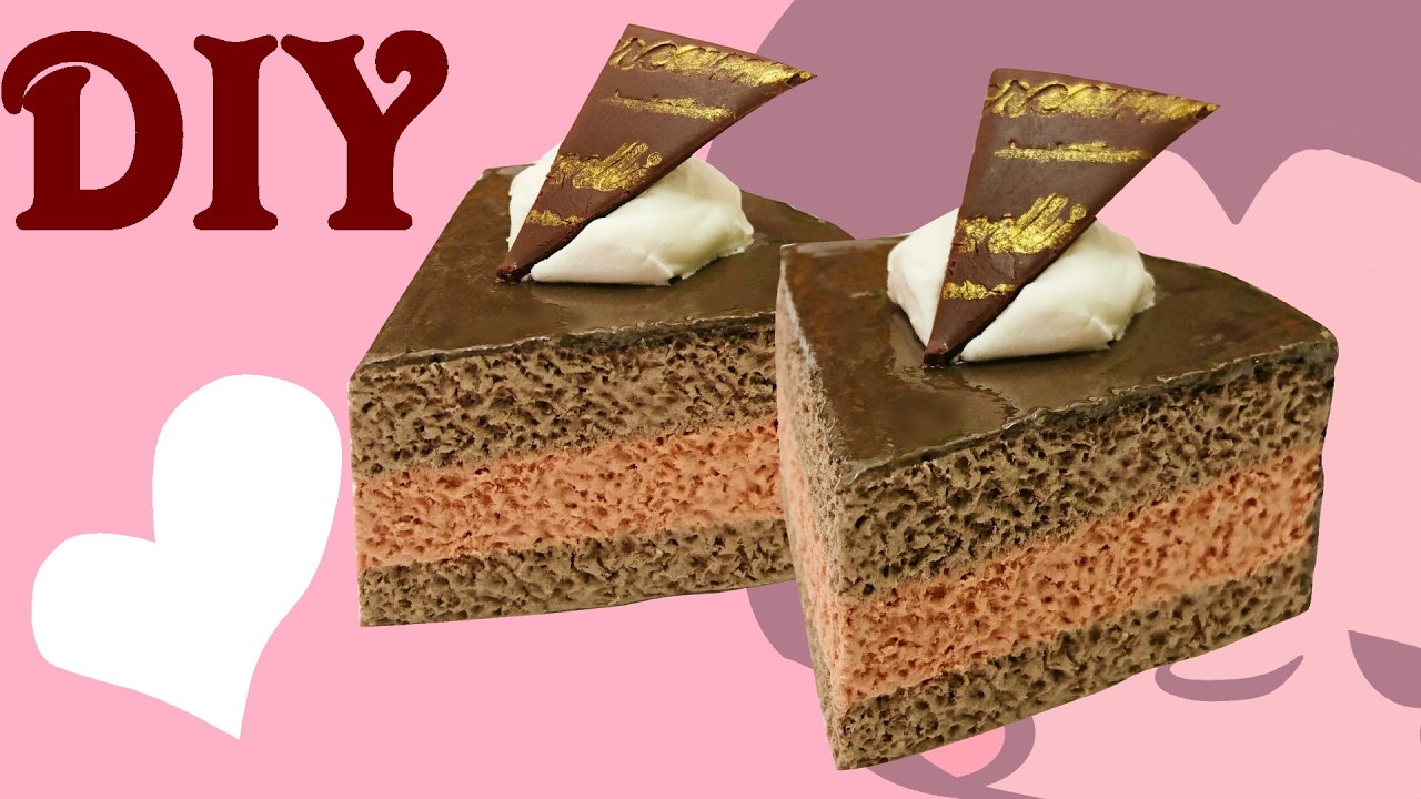 粘土でバレンタインチョコケーキの作り方 簡単工作 スイーツデコ フェイクスイーツ Diy Youtube