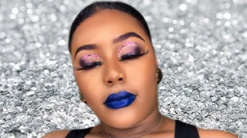 FULL COVERAGE SPRING MAKEUP TUTORIAL | Blue Lip | Glitter Cut Crease