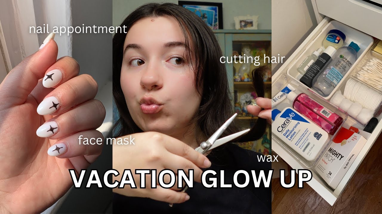 GLOW UP WITH ME FOR VACATION l cutting hair, nail appointment and more ...