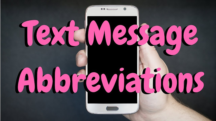 Text Message Abbreviations