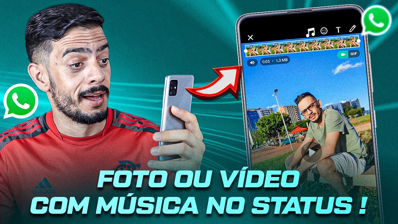 Como Postar Foto ou Vídeo com Música no Status do WhatsApp 2022 - YouTube