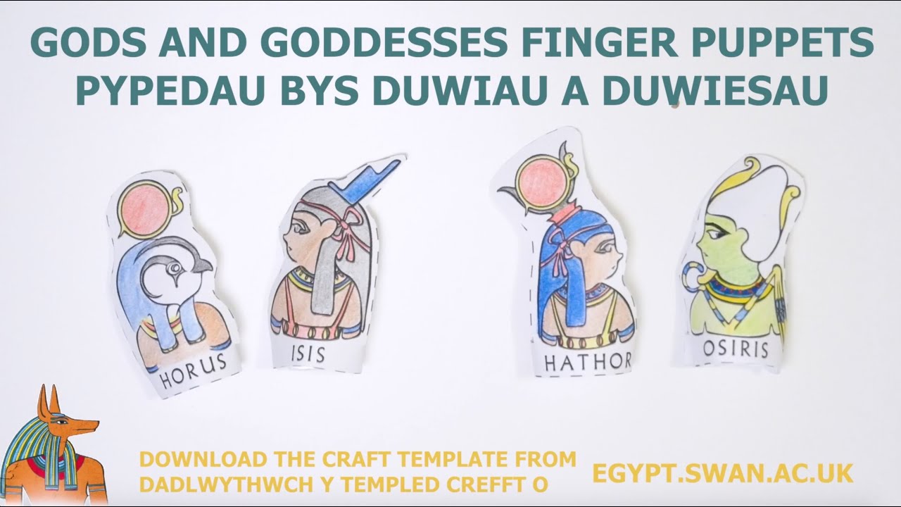 Come & Create Gods and Goddesses Finger Puppets / Dewch i Greu