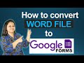 How to convert word doc to Google Form | Convert Doc to Form | How to make Google Form using doc