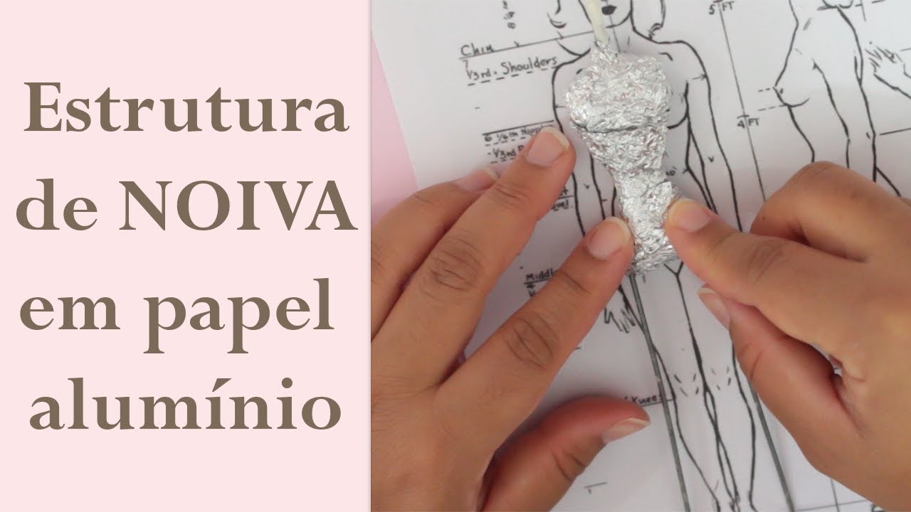 ESTRUTURA DO CORPO com arame e papel alumínio | Biscuit Realista