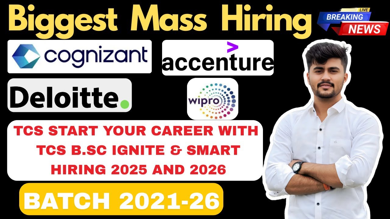 Biggest Mass Hiring 2025–26 😱 Cognizant, Accenture, TCS | Freshers Apply