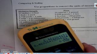 Using Proportions to Convert Measurements