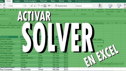 Activar el Complemento SOLVER en EXCEL