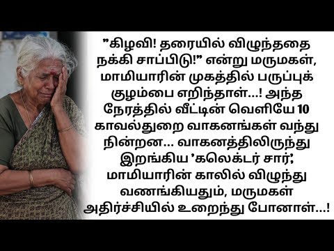 "கிழவி! தரையில் விழுந்ததை நக்கி சாப்பிடு! மாமியாரை அவமதித்த மருமகளுக்கு கலெக்டர் கொடுத்த அதிர்ச்சி 😱