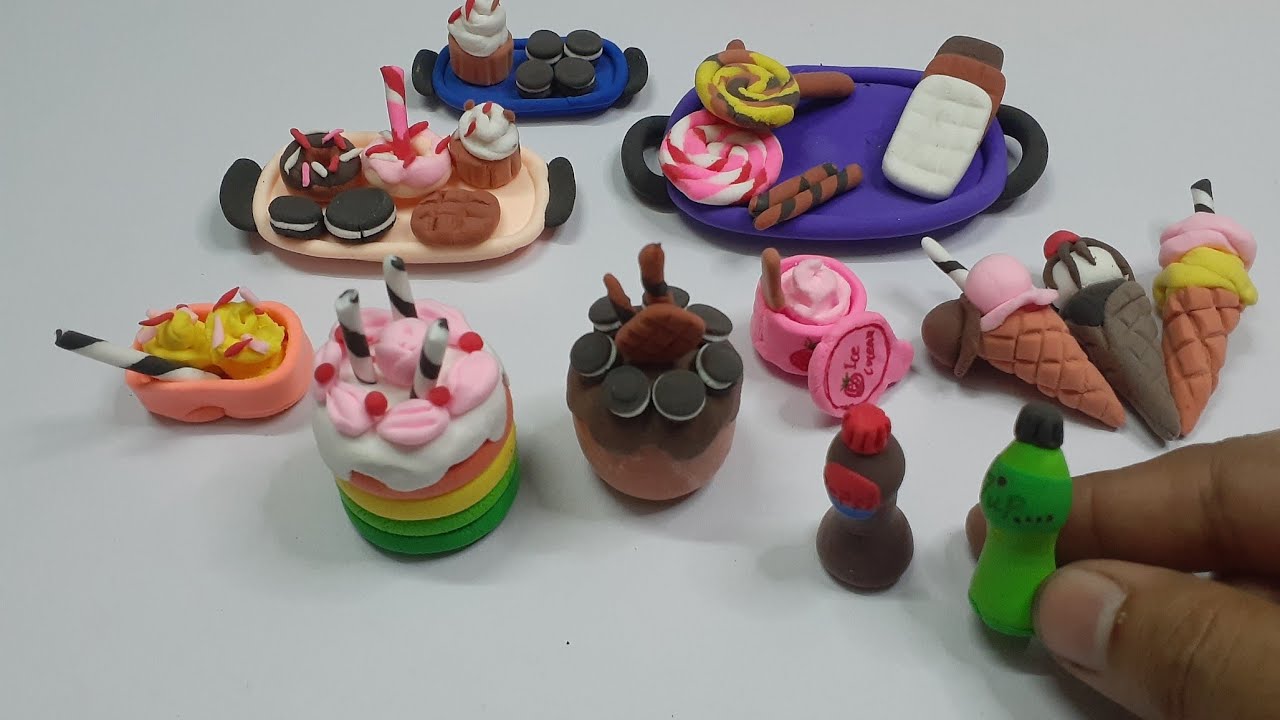 diy how to make polymer clay miniature realistic food items | polymer ...