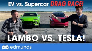 Drag Race! Tesla Model Y vs. Lamborghini Urus | EV vs. Supercar | 0-60 Performance \& more