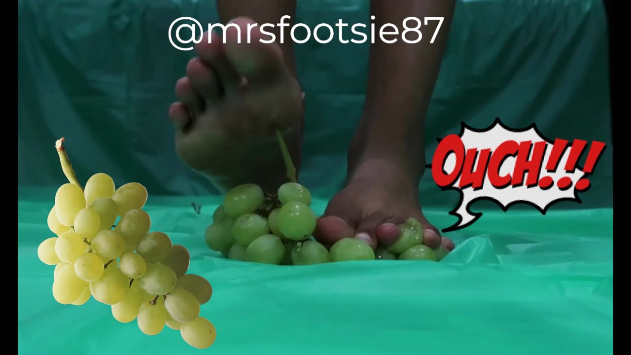 Feet Crushing Green Grapes ASMR YouTube