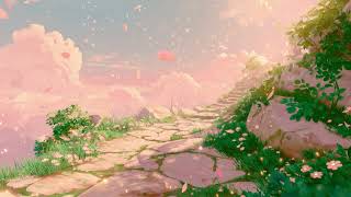 Sunlit Blossom Pathway | Soft Fantasy Lofi for Study & Focus | Calm Spring Ambience (1 Hour)