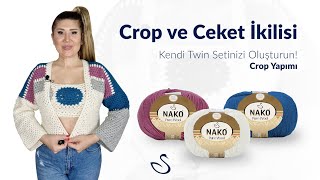 Nako İplikleri Crop Ve Ceket Ikilisi Par5 2 Ceket