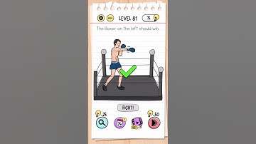 Brain Test Tricky Puzzles Level 81 Answer | The boxer on the left should win