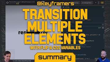 FLIP Multiple Elements! | SUMMARY from Resizer Responsive Logo! | @keyframers 3.11.1