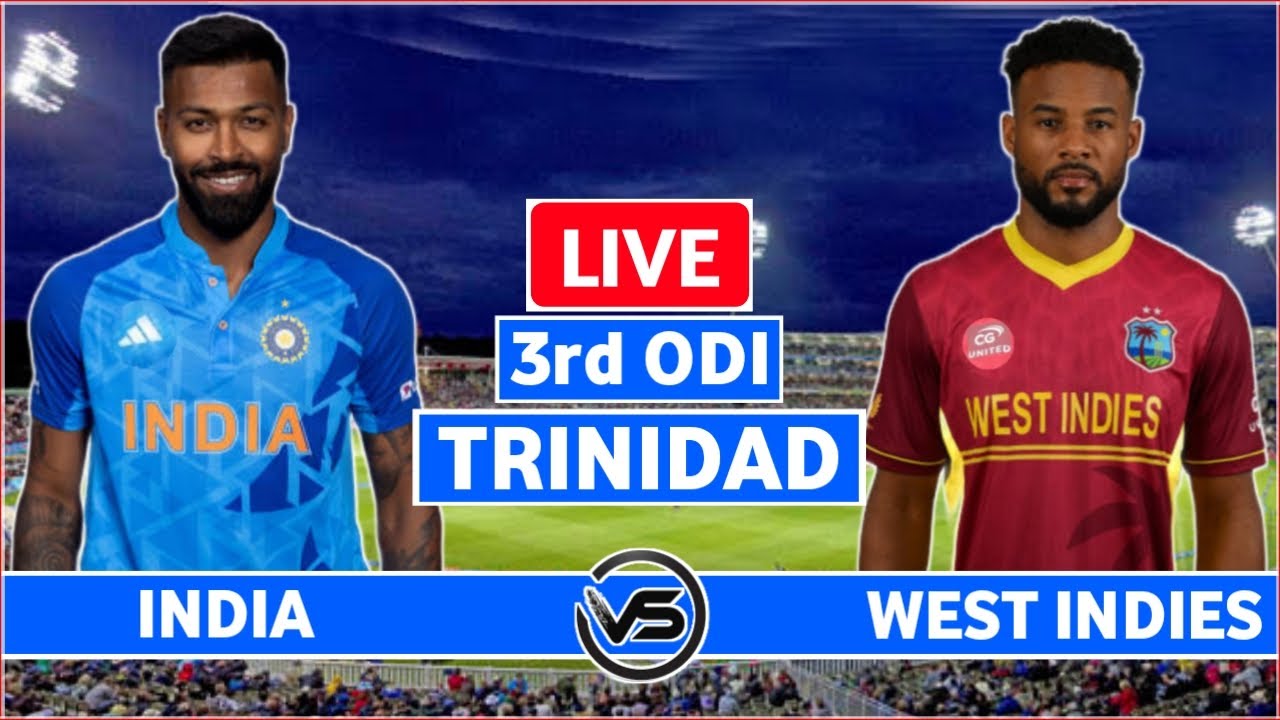 IND vs WI 3rd ODI Live Scores India v West Indies 3rd ODI Live Scores and Commentary India Innings