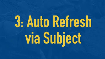 Reactive Angular with RXJS - Auto Refresh via Subject