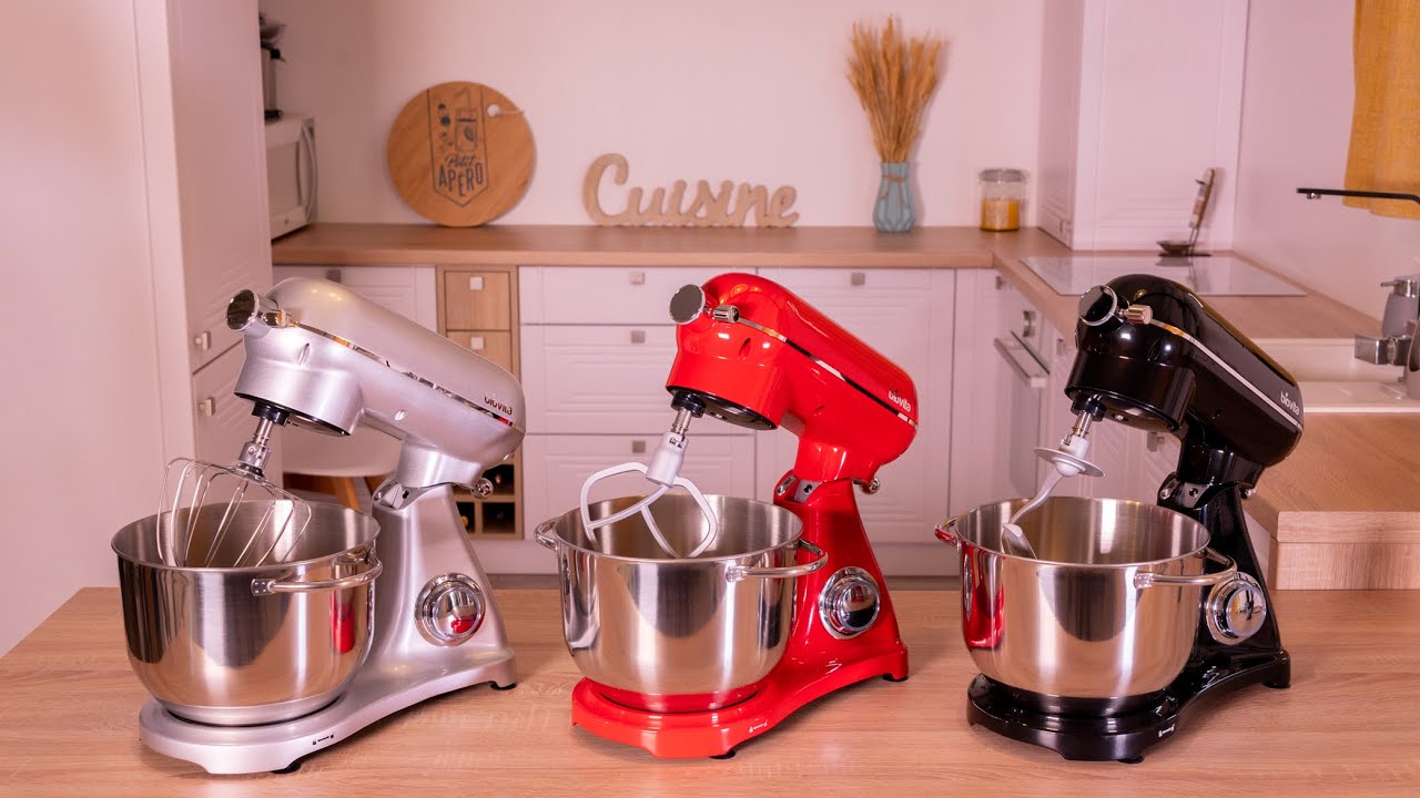 Mixer cu bol, 6 L, Motor cu inducție, 1000 W, din Aluminiu