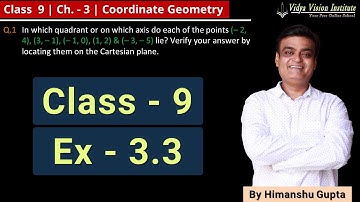 Class 9 Maths, Exercise 3.3 🌟 Coordinate Geometry 🌟 NCERT, CBSE 🎯