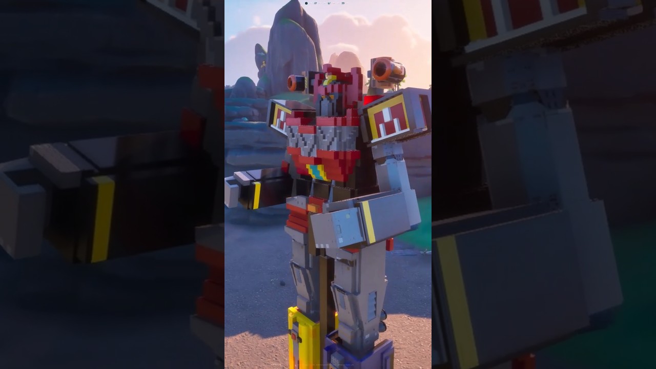 I built a Power Rangers Megazord in Lego Fortnite! #legofortnite #megazord #fortnite