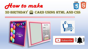 How to Make a 3D Birthday Card Using HTML and CSS #html #css #happybirthday