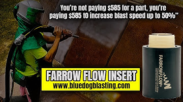 $585 = Increase Abrasive Blast Speed 25-50% - Farrow Flow - #1 Rated Sandblast Product 1985-2023