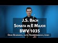 Js bach flute sonata in e major bwv 1035