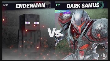 Super Smash Bros Ultimate Amiibo Fights – Steve & Co #74 Enderman vs Dark Samus