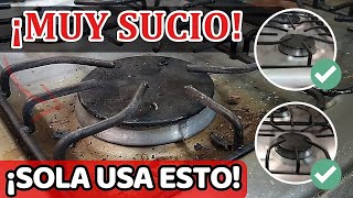 ❌ Estufa EXTRA Sucia ❌ Limpieza de Estufa de Acero Inoxidable  ▶ Como Limpiar Estufa Con Jabon Zote