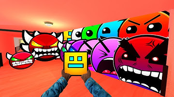 Saving Baby GreenFace From Geometry Dash Emoji, Fire in  the hole And Lobotomy Dash Nextbot in Gmod