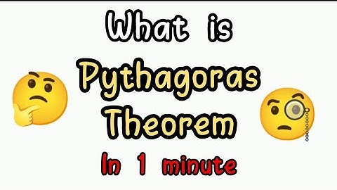 PYTHAGORAS THEOREM IN 1 MINUTE!