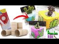 Como hacer materas o macetas en cemento reciclando y decorarlas con cactus muy fácil