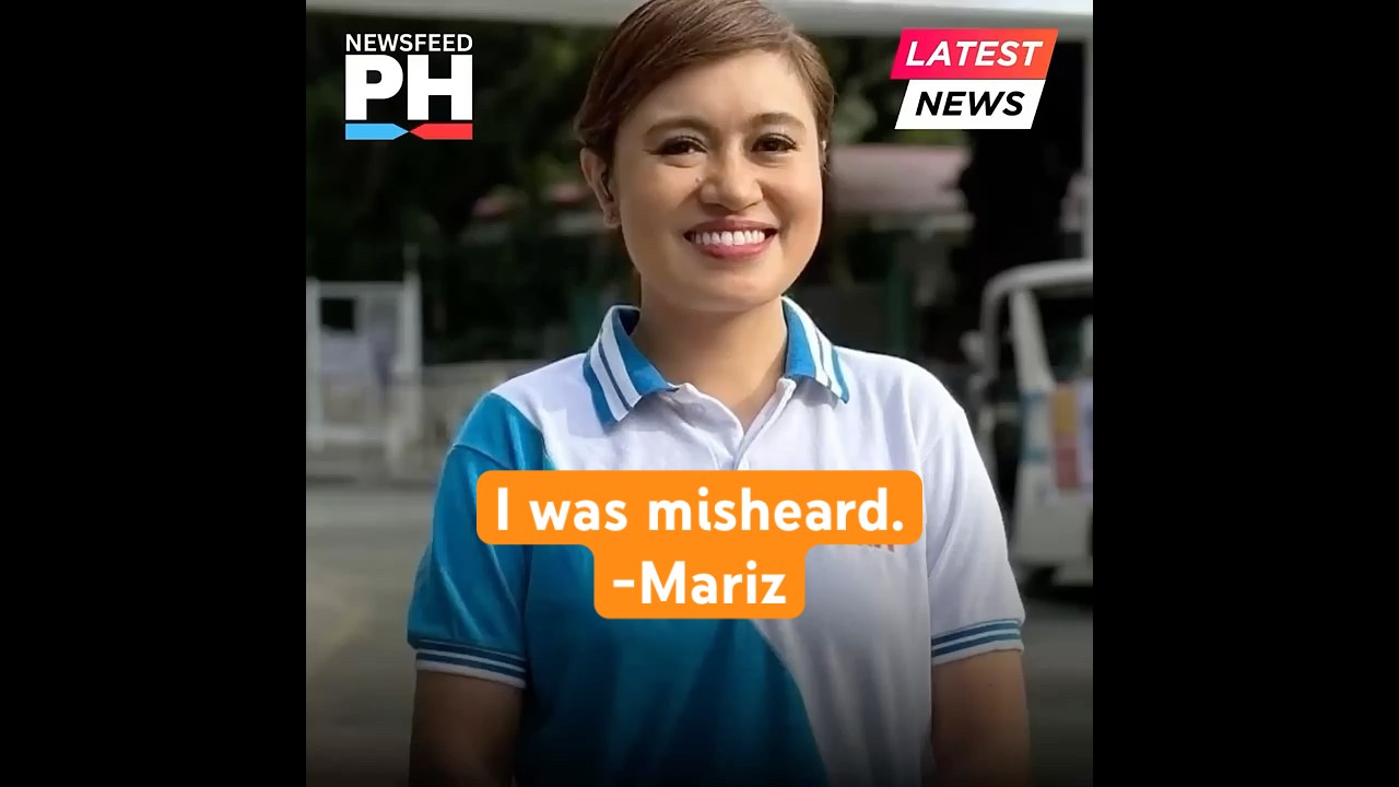 Mariz Umali denies calling Medialdea "matanda", says she was misheard.