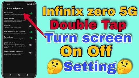 infinix zero 5G Double Tap Turn Screen On Off setting || Double Tap Turn Screen on/off Setting ||