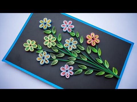 Mothers day - Quilling Flower - How to make Quilling Flowers - Quilling for Beginners - DIY 💚
