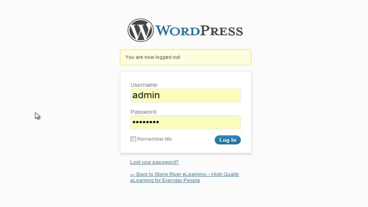 LogIn your WordPress account - YouTube
