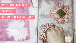 Gel Printing with Real Gerbera Daisies 🌼 Stunning Botanical Prints!