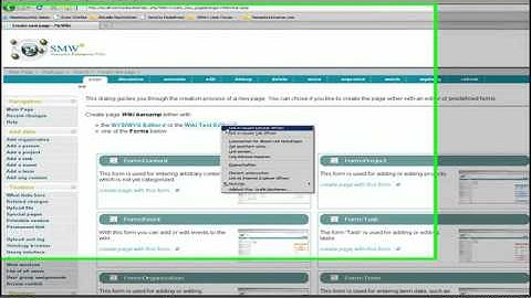 SMW+ Creating a new page